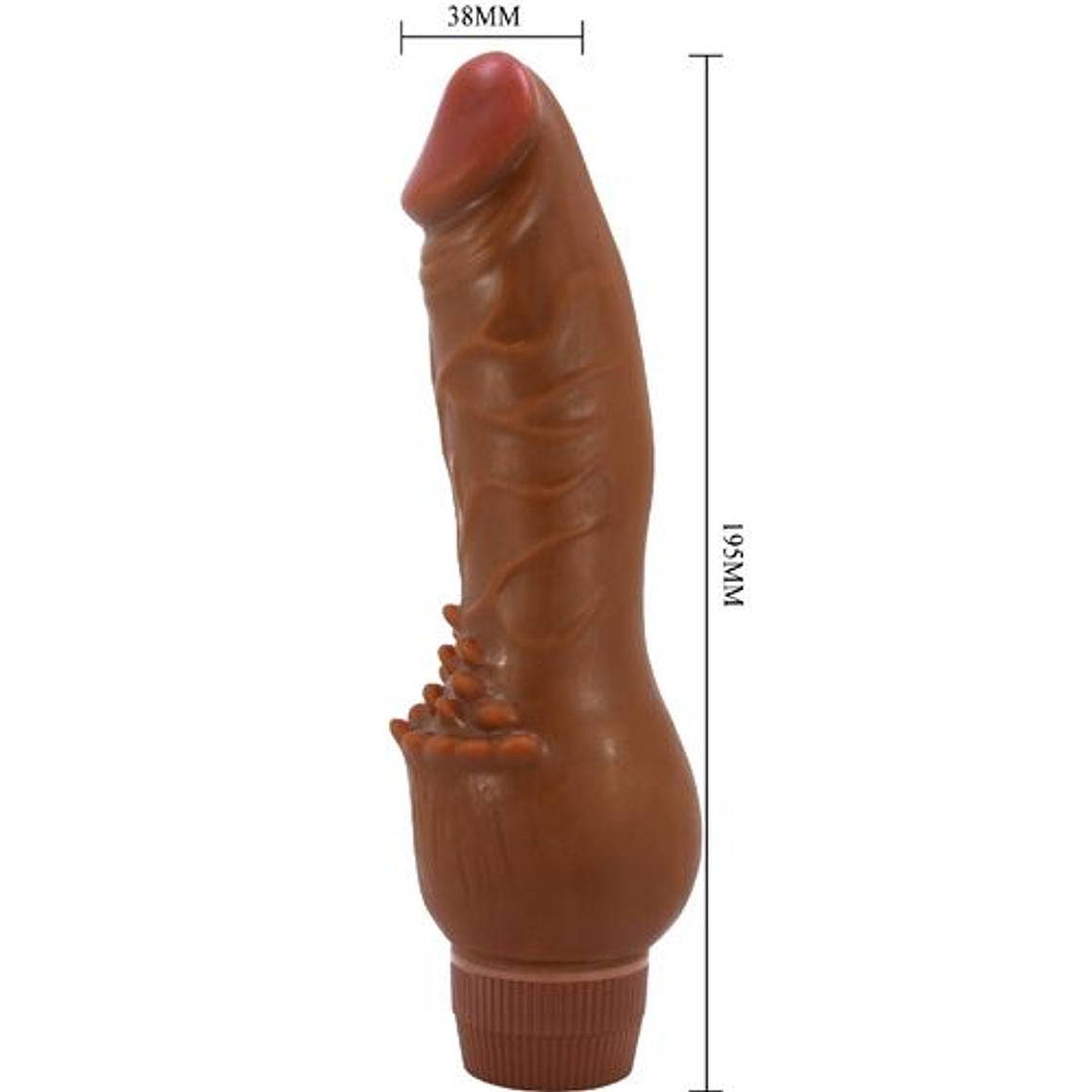 Dildo Vibratório Realista BAILE BW-001001R-1 | Grande TPR Textura Venosa 6