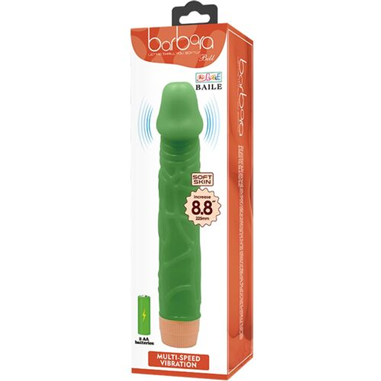 Dildo Vibratório Realista BAILE BW-001023R | Grande TPR Textura Venosa 8