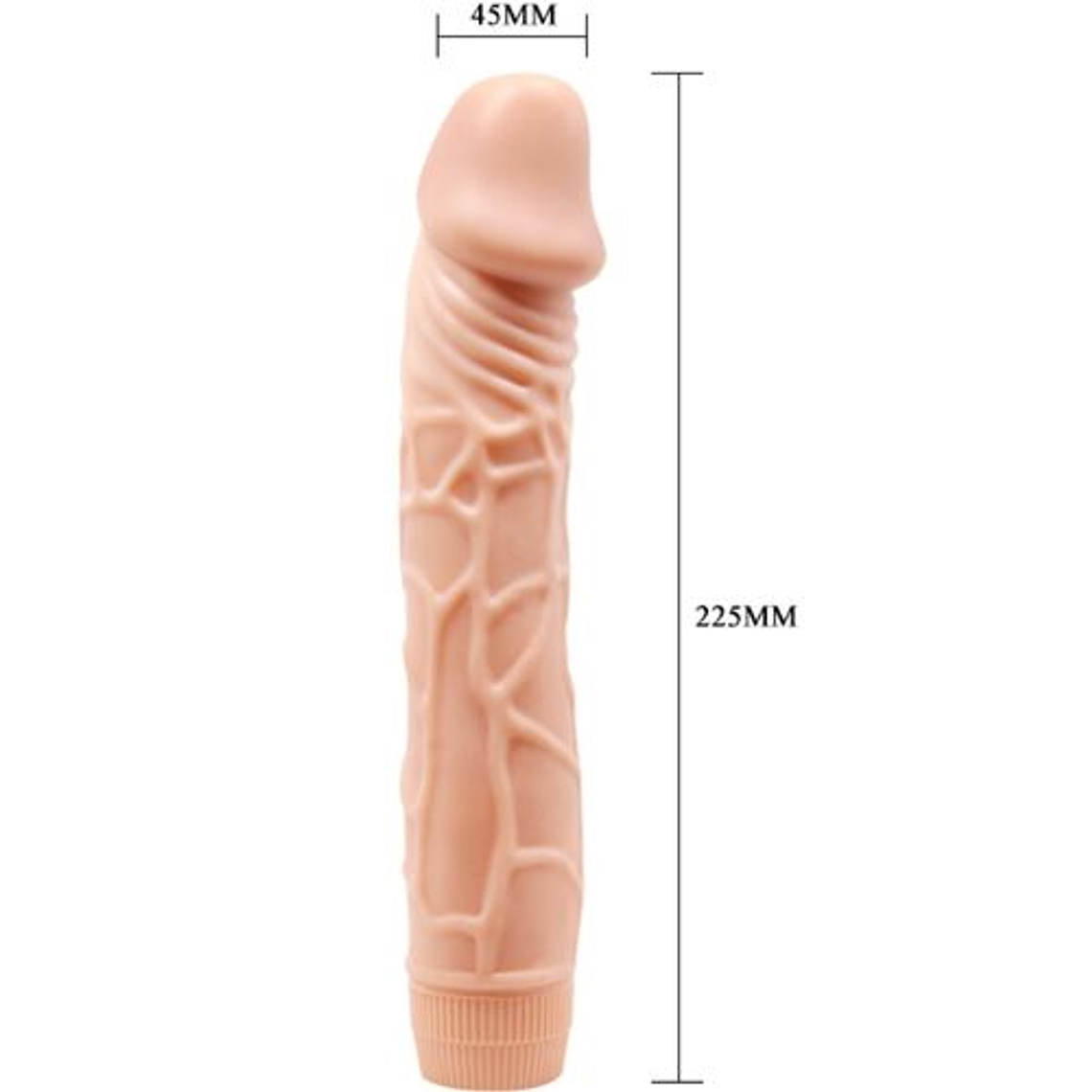 Dildo Vibratório Realista BAILE BW-001009R | Grande TPR Textura Venosa 2