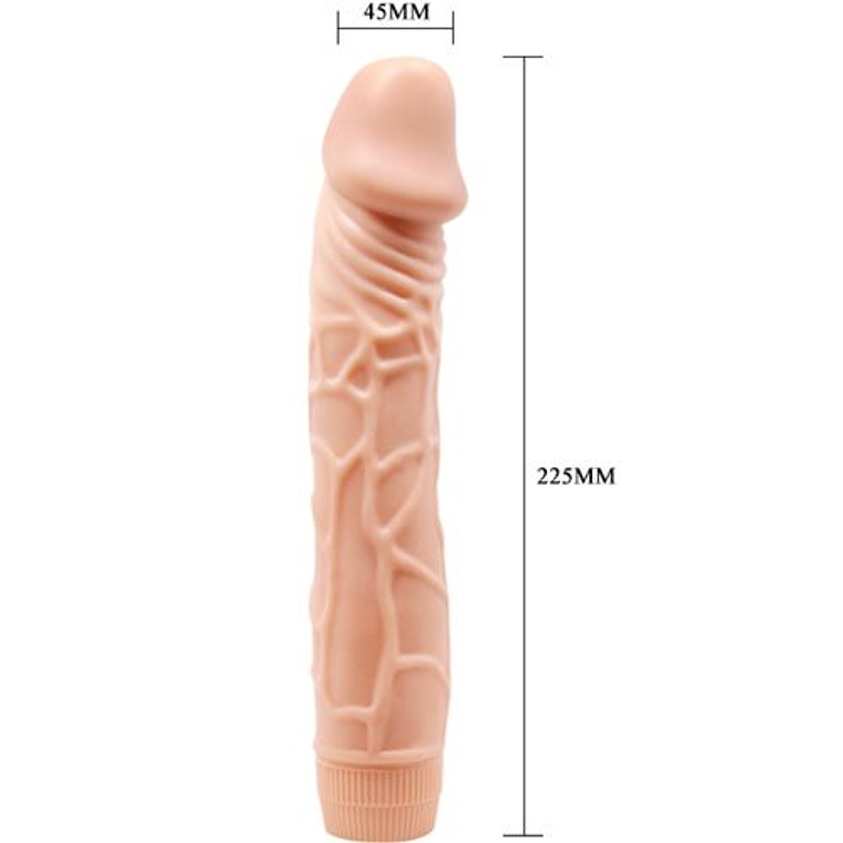 Dildo Vibratório Realista BAILE BW-001009R | Grande TPR Textura Venosa 2