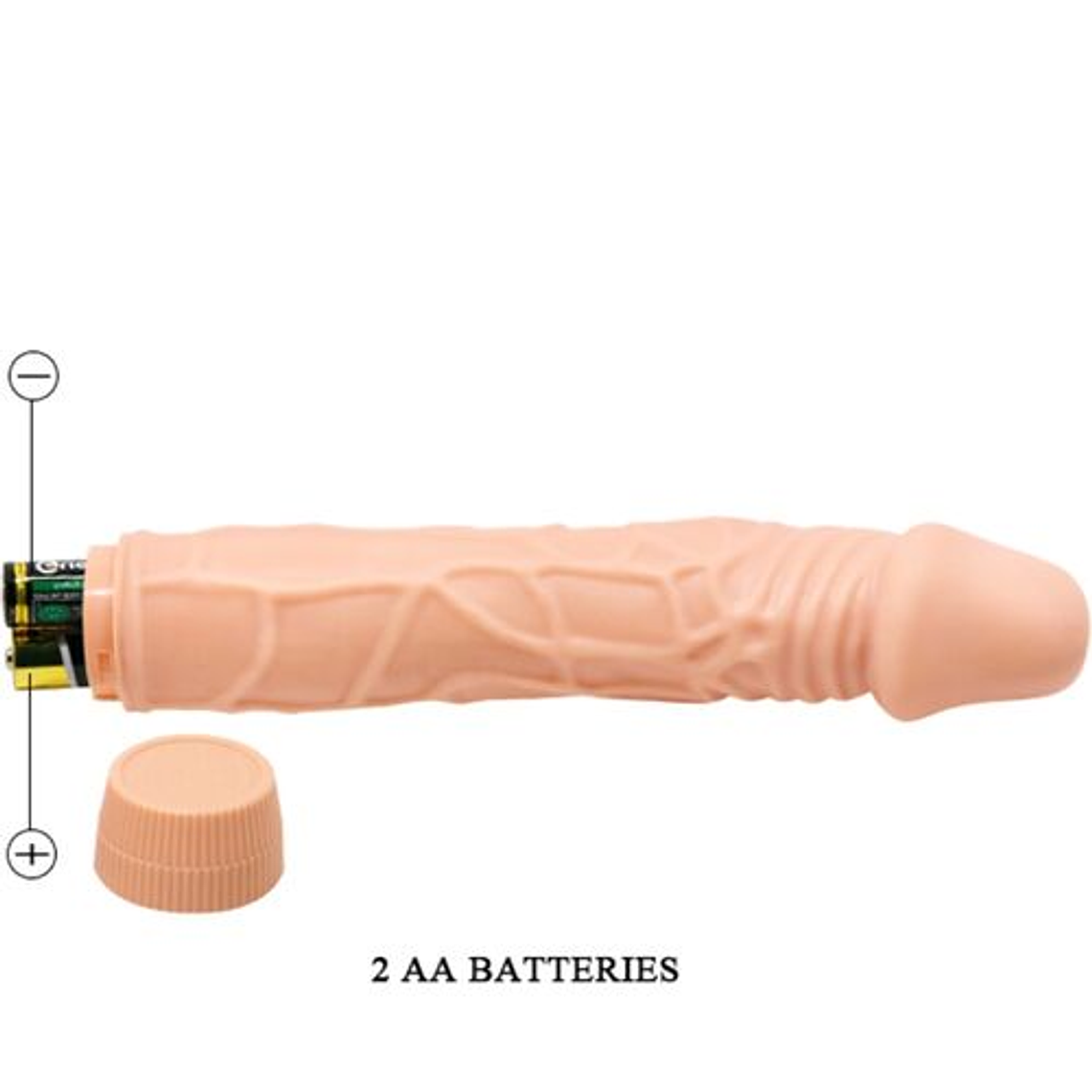 Dildo Vibratório Realista BAILE BW-001009R | Grande TPR Textura Venosa 3