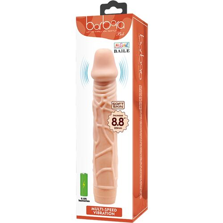 Dildo Vibratório Realista BAILE BW-001009R | Grande TPR Textura Venosa 5
