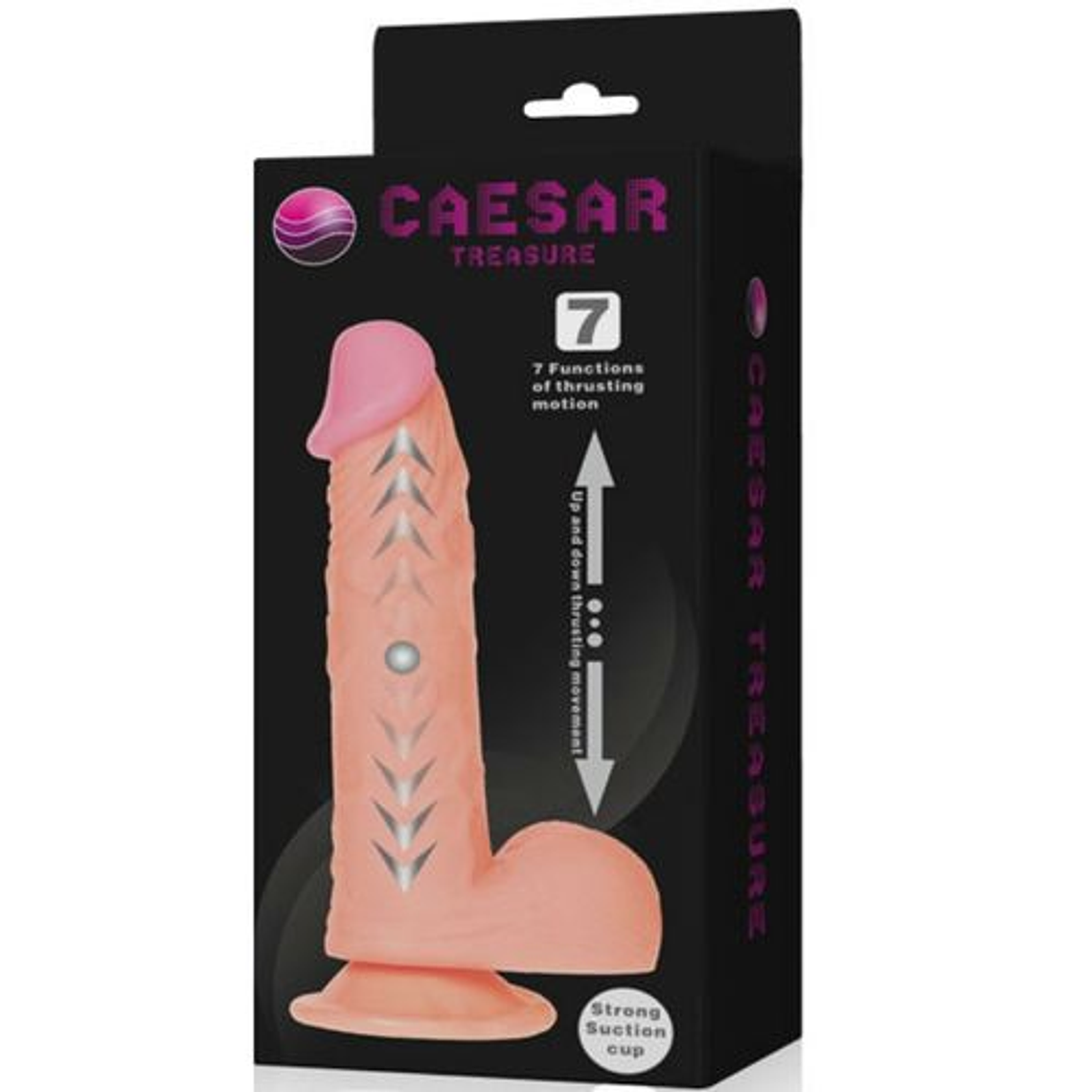 BAILE - Caesar Treasure: vibrador realista texturizado com função Up & Down e ventosa forte 2