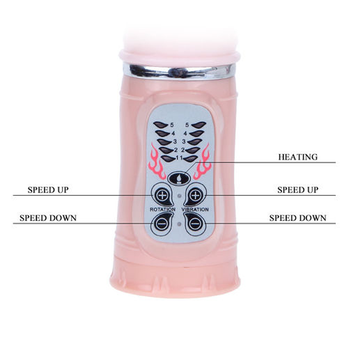 Vibrador coelho BAILE com aquecimento até 48 °C, projetado para estimulação dupla (clitoriana e interna) 10