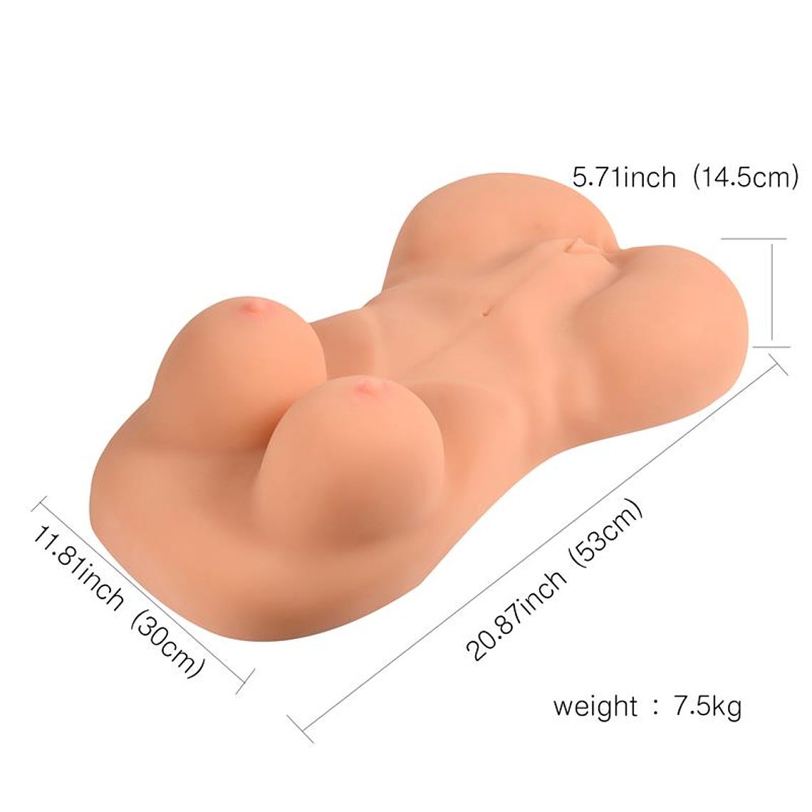 SHEQU Carrie Masturbador Realista Torso — 7,5 kg 6