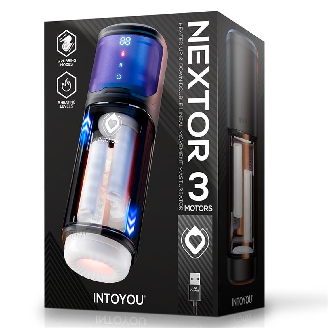 Masturbador Automático com Aquecimento INTOYOU Nextor | Fricção e Vibração 10