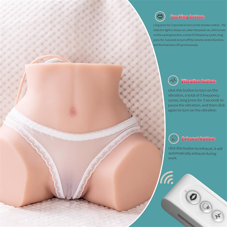 Torso Realista com Sucção XISE Lorna | 5kg Vibração Controle Remoto 6
