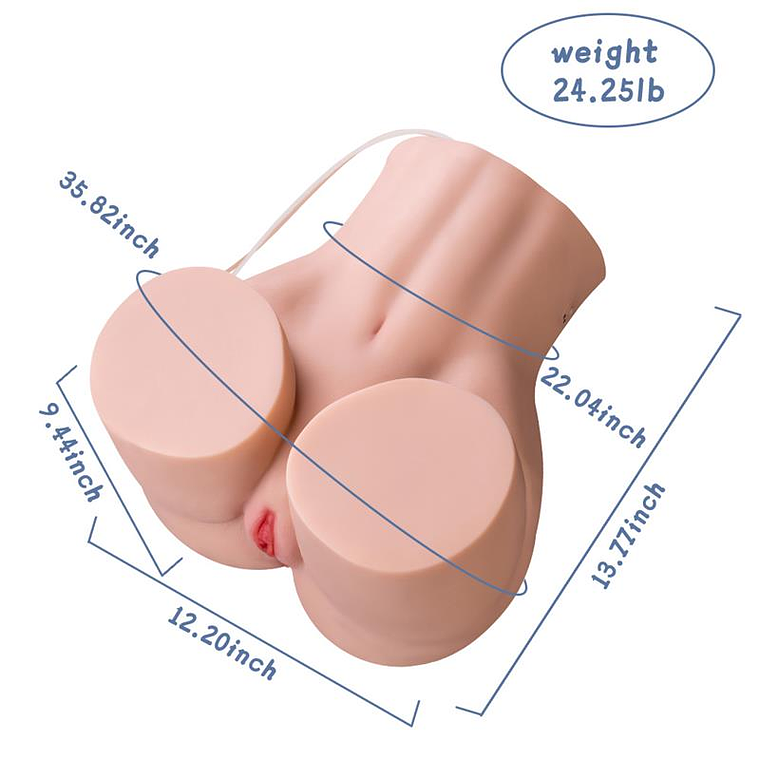Masturbador Torso Realista com Sucção XISE Bridget | 11kg Vibração IPX7 Controle Remoto 8