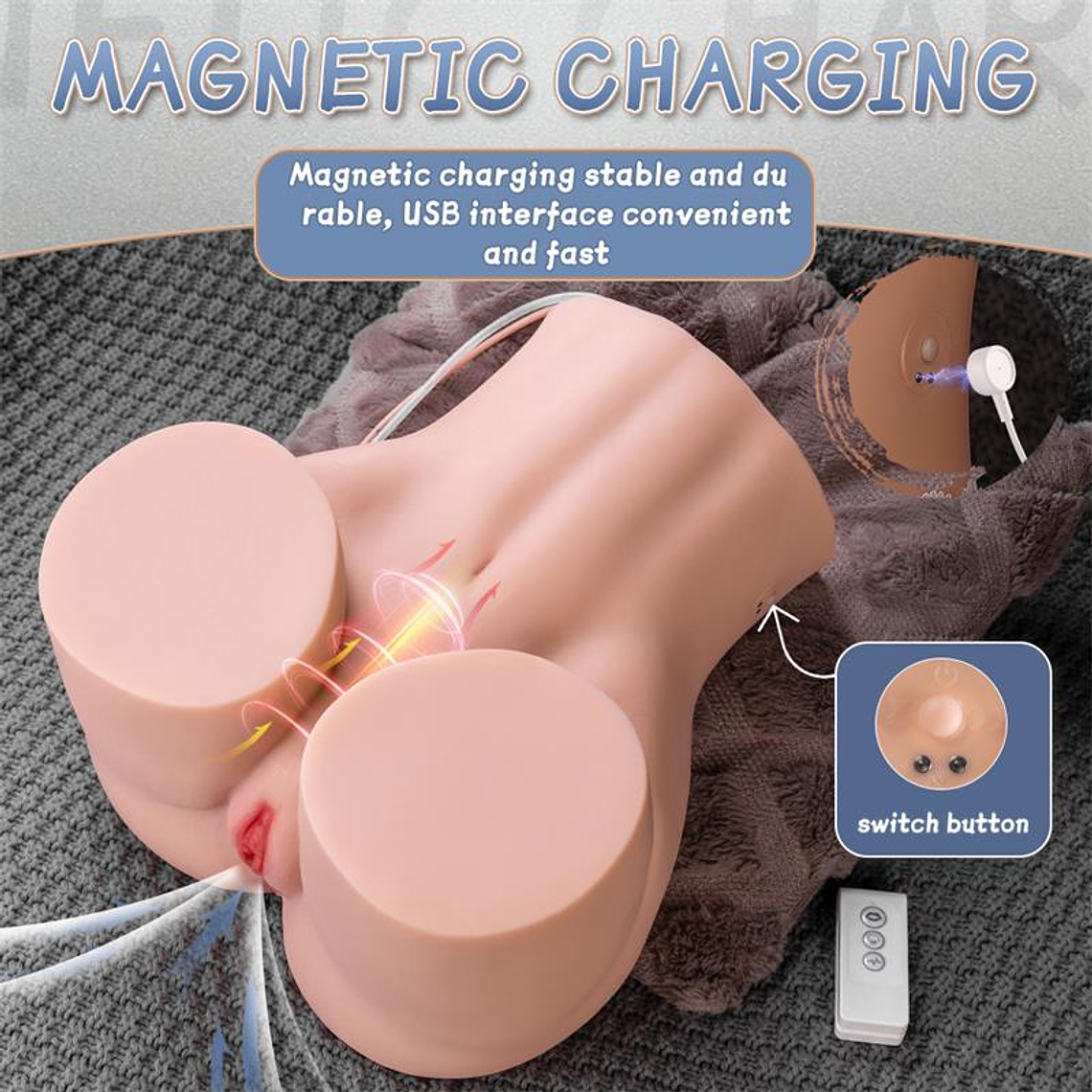 Masturbador Torso Realista com Sucção XISE Bridget | 11kg Vibração IPX7 Controle Remoto 3