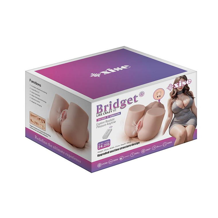 Masturbador Torso Realista com Sucção XISE Bridget | 11kg Vibração IPX7 Controle Remoto 11
