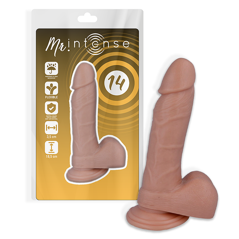 MR INTENSE - 14 PÊNIS REALÍSTICO 18.5 CM -O- 3.8 CM 1