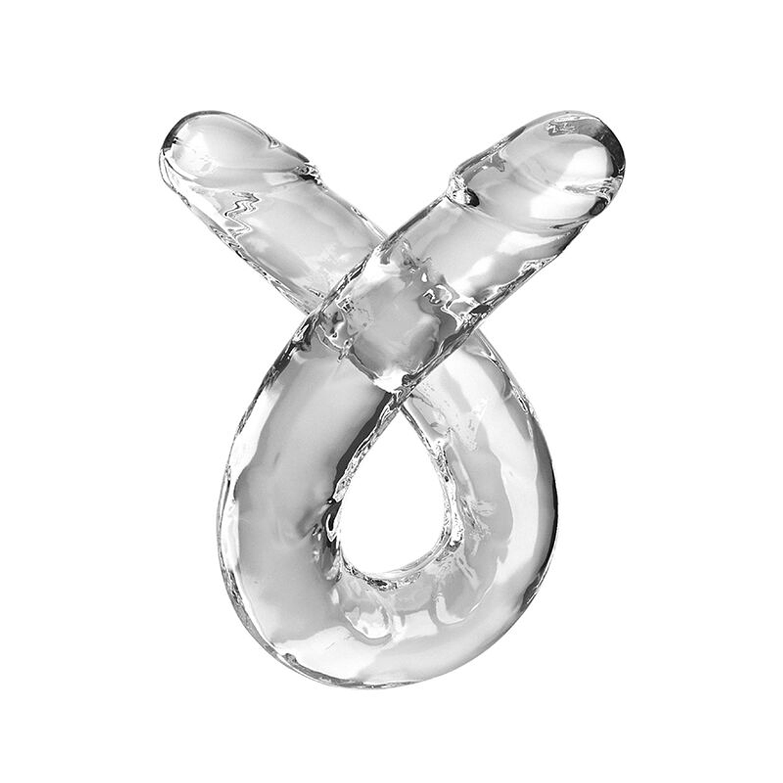 KING COCK - DOUBLE TROUBLE DILDO DUPLO 46 CM TRANSPARENTE 1