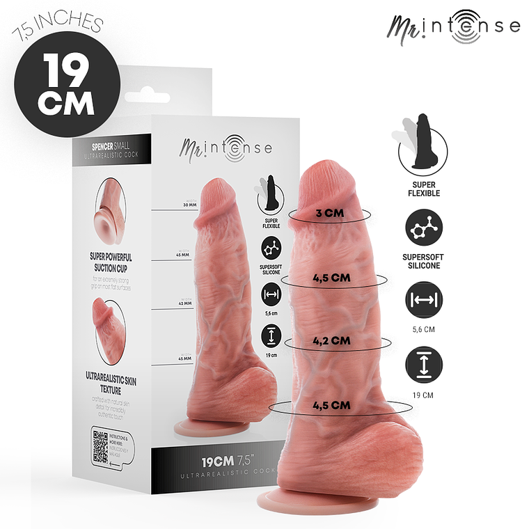 MR INTENSE - PEQUENO DILDO DE SILICONE SPENCER 19 CM -Ø- 4,5 CM 1