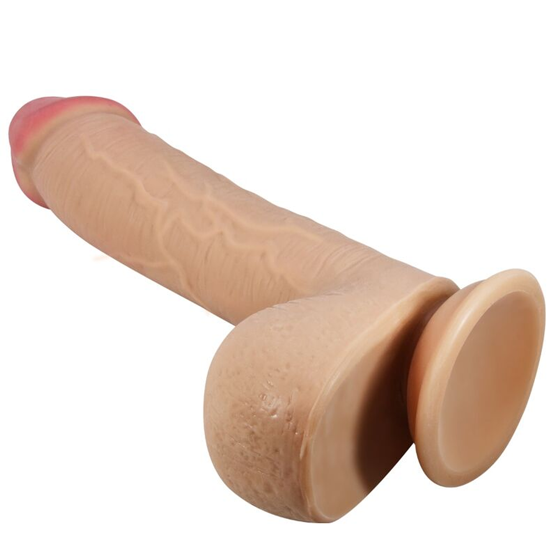 PRETTY LOVE - SÉRIE SLIDING SKIN DILDO REALÍSTICO COM VENTOSA DESLIZANTE PELE CARNE 23,4 CM 1