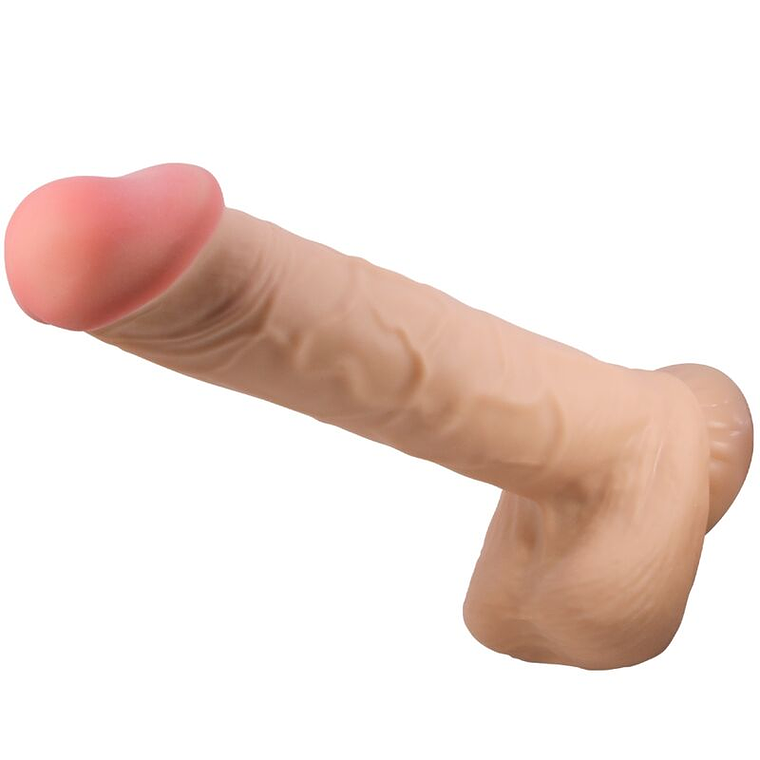 PRETTY LOVE - SÉRIE SLIDING SKIN DILDO REALÍSTICO COM VENTOSA DESLIZANTE PELE CARNE 26 CM 1