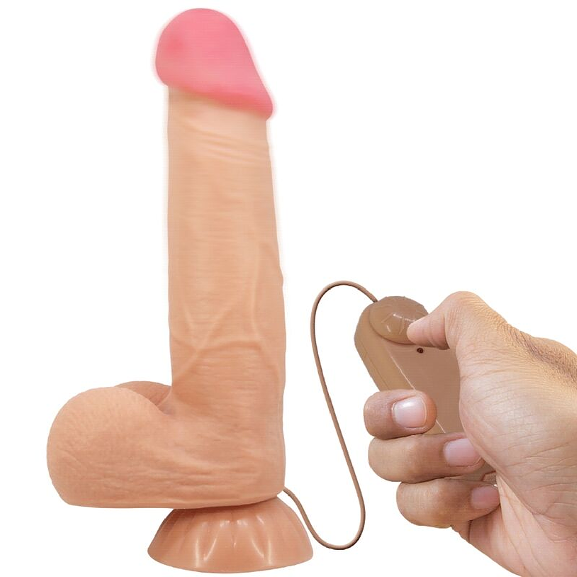 PRETTY LOVE - SÉRIE SLIDING SKIN DILDO REALÍSTICO COM VENTOSA DESLIZANTE PELE CONTROLO REMOTO CARNE 21,8 CM 1
