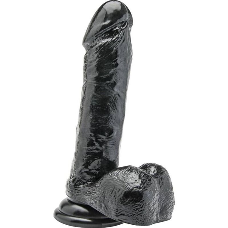 GET REAL - DILDO 18 CM COM BOLAS PRETAS 1