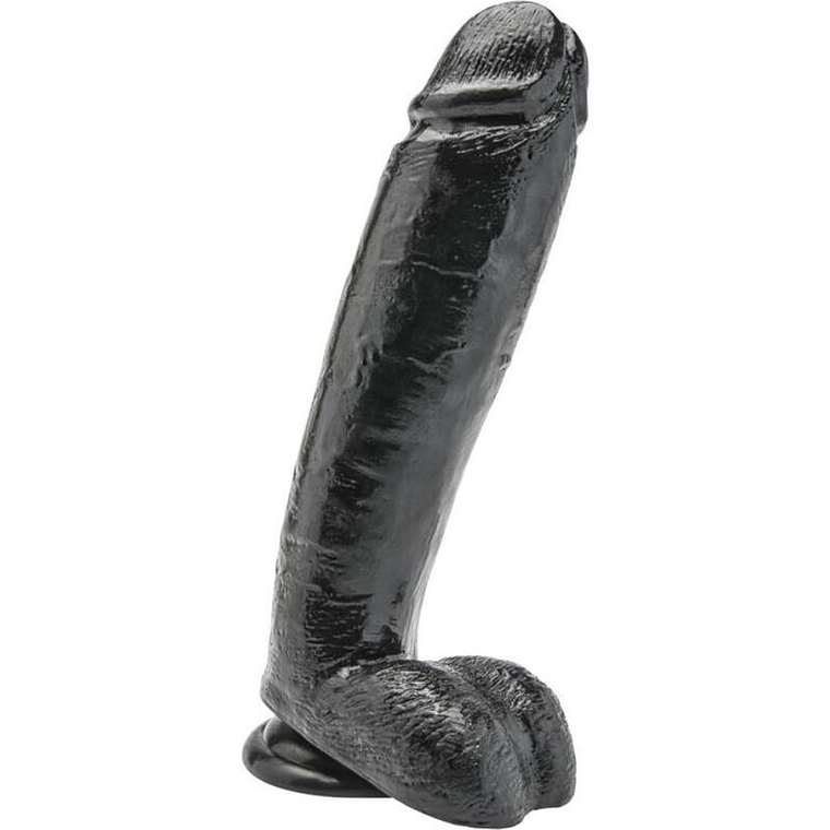 GET REAL - DILDO 25,5 CM COM BOLAS PRETO 1