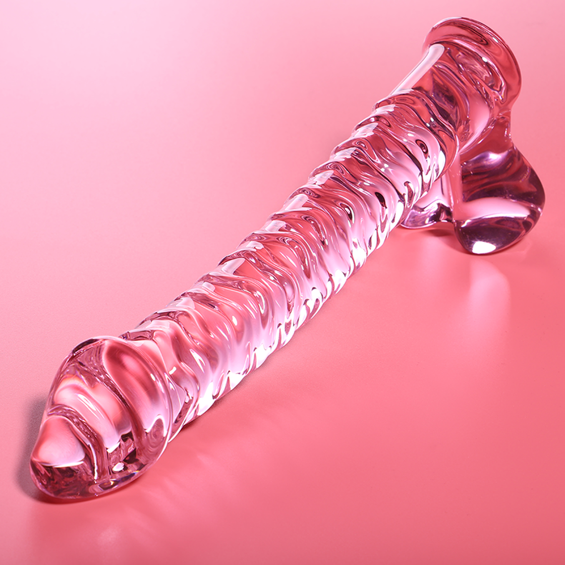 NEBULA SERIES BY IBIZA - MODELO 23 DILDO VIDRO BOROSILICADO ROSA 21.5 CM -O- 4 CM 1