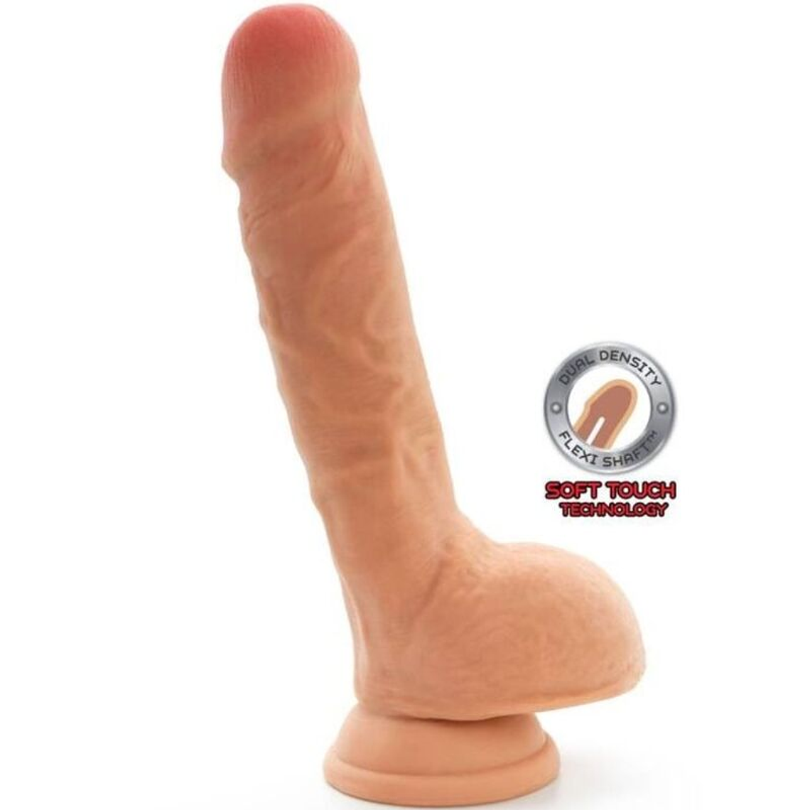 GET REAL - DILDO DE DUAL DENSIDADE PELE DE BOLAS DE 18 CM 1