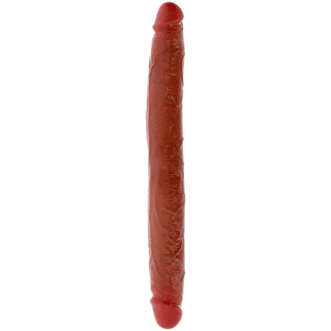 GET REAL - DILDO DE SILICONE DE DUAS PONTAS CARAMELO 35 CM