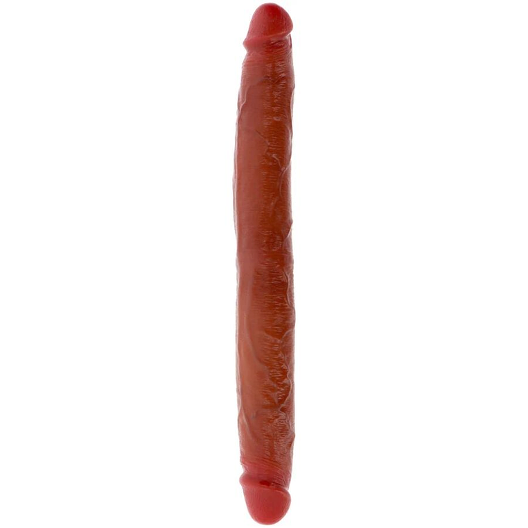 GET REAL - DILDO DE SILICONE DE DUAS PONTAS CARAMELO 35 CM 1