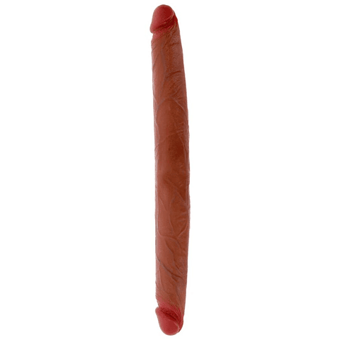GET REAL - DILDO DE SILICONE DE DUAS PONTAS CARAMELO 40 CM