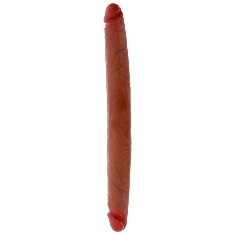 GET REAL - DILDO DE SILICONE DE DUAS PONTAS CARAMELO 40 CM 1