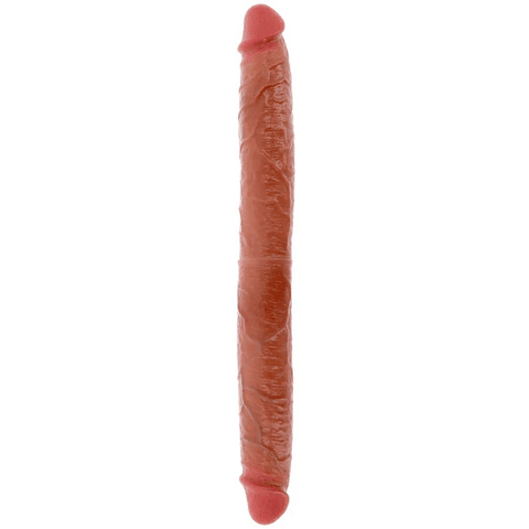 GET REAL - DILDO DE SILICONE DE DUAS PONTAS CARAMELO 46 CM