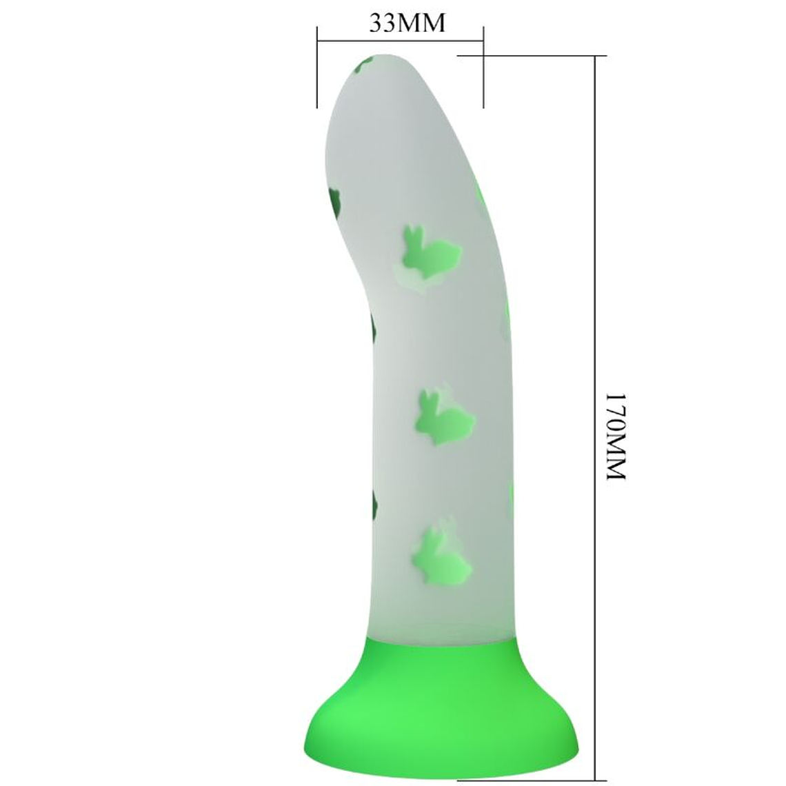 PRETTY LOVE - DILDO MÁGICO NIGHTFALL SEM VIBRAÇÃO VERDE LUMINOSO 1