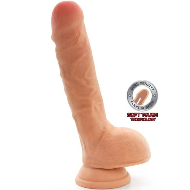 GET REAL - DILDO DUAL DENSITY 25,5 CM BOLAS PELE 1