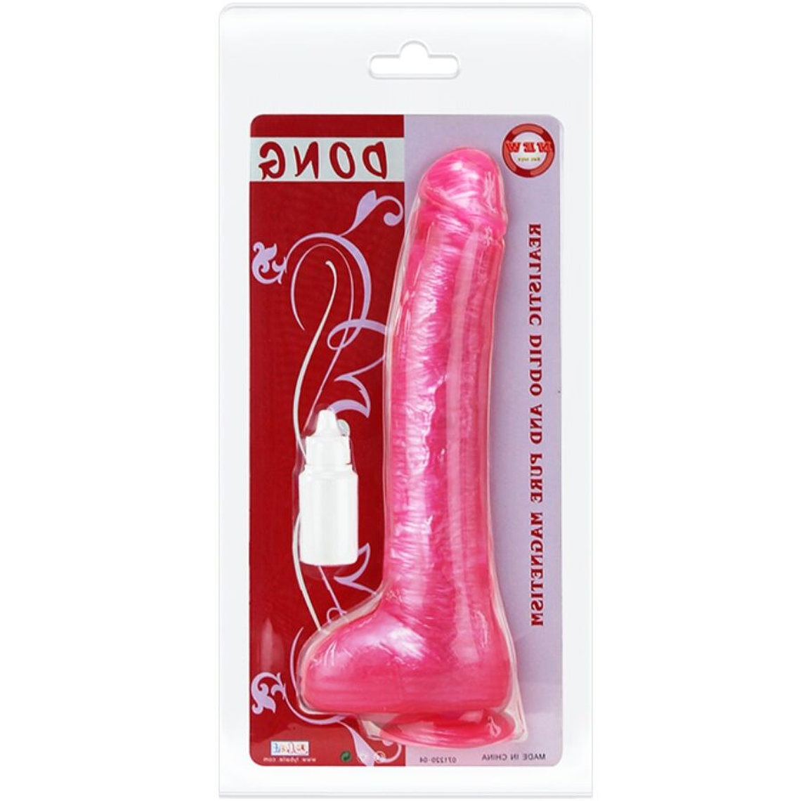 BAILE - DILDO DONG ROSA REALÍSTICO COM VENTOSA 1