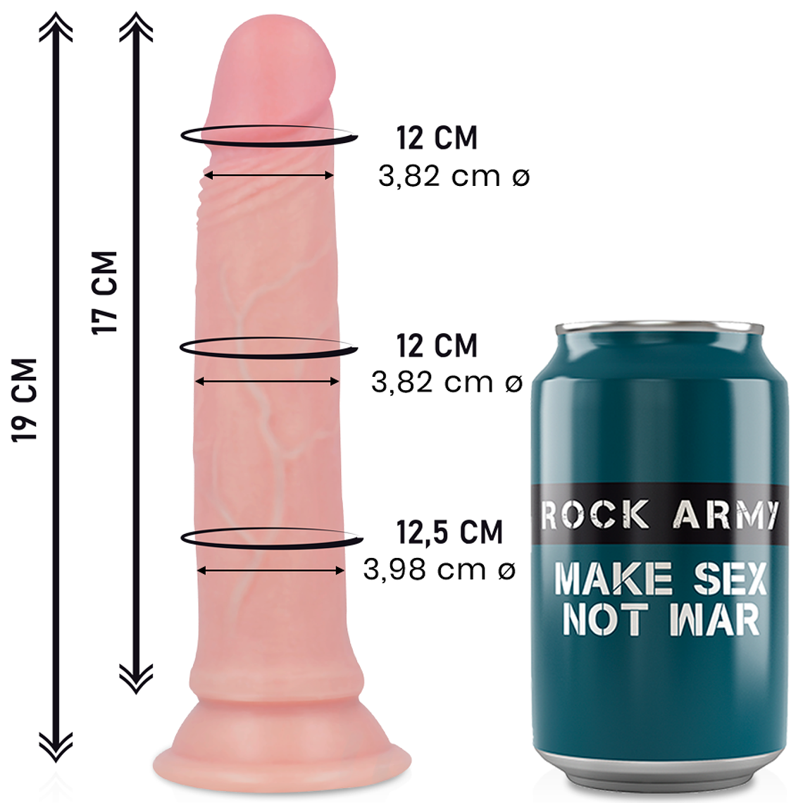 ROCKARMY - LIQUID SILICONE PREMIUM AVENGER REALISTIC 19 CM -O- 3.98 CM 1