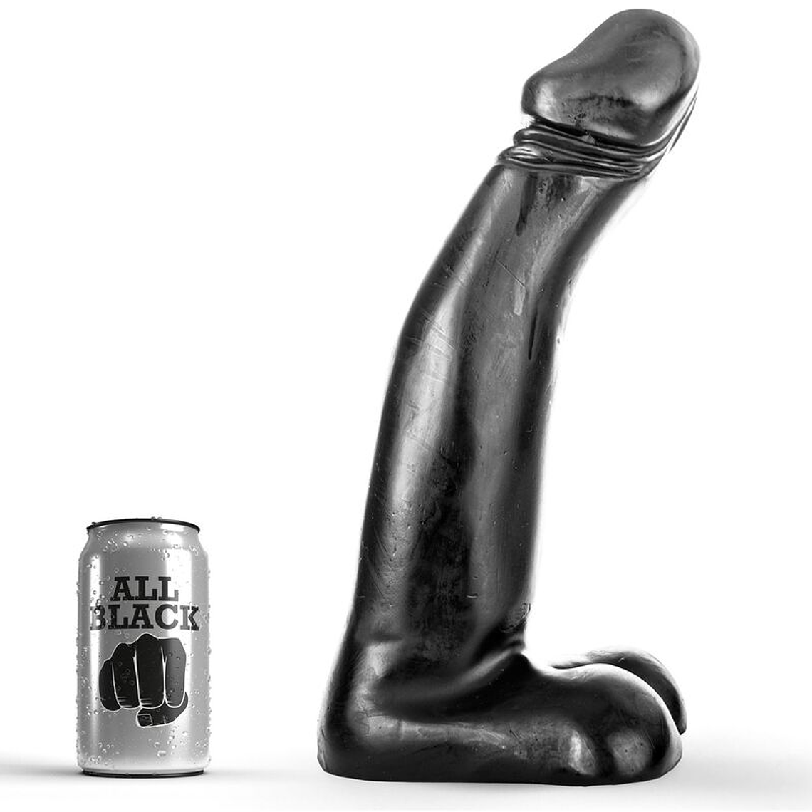 ALL BLACK - DILDO DE FISTING PRETO REALÍSTICO 29 CM 1