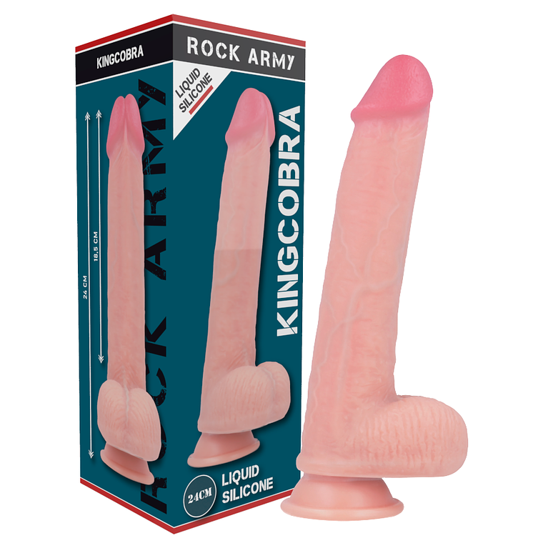 ROCKARMY - LIQUID SILICONE PREMIUM KINGCOBRA REALISTIC 24 CM -O- 4.77 CM 1