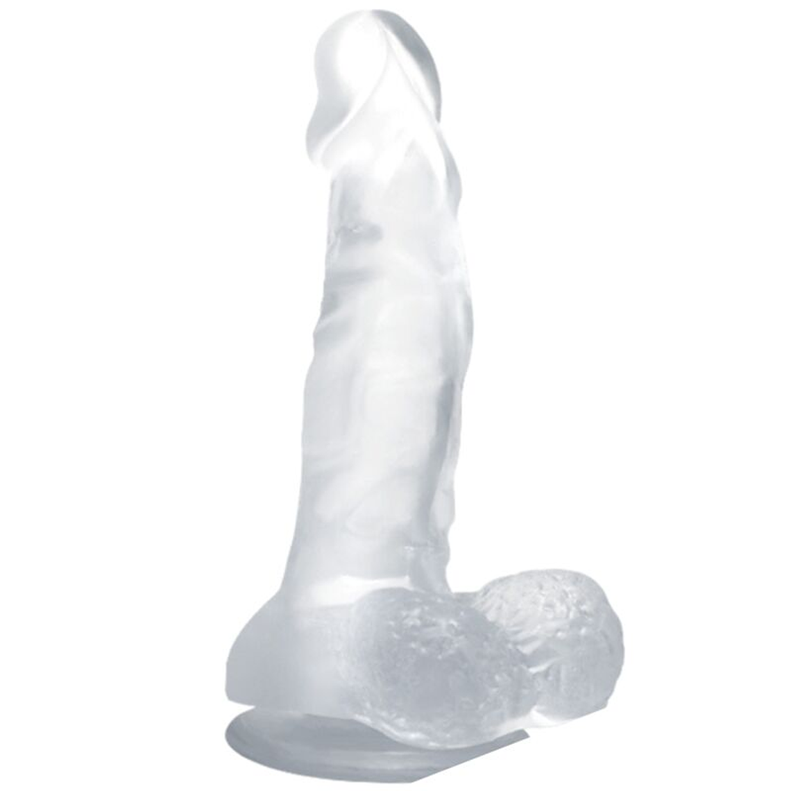 BAILE - DILDO REALÍSTICO COM VENTOSA E TESTÍCULOS 16.7 CM TRANSPARENTE 1