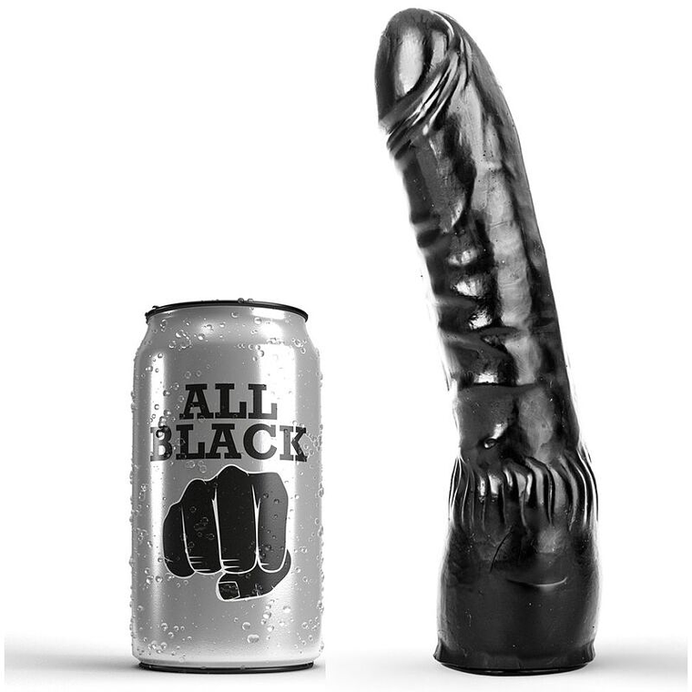 ALL BLACK - DILDO PRETO REALÍSTICO 20 CM 1