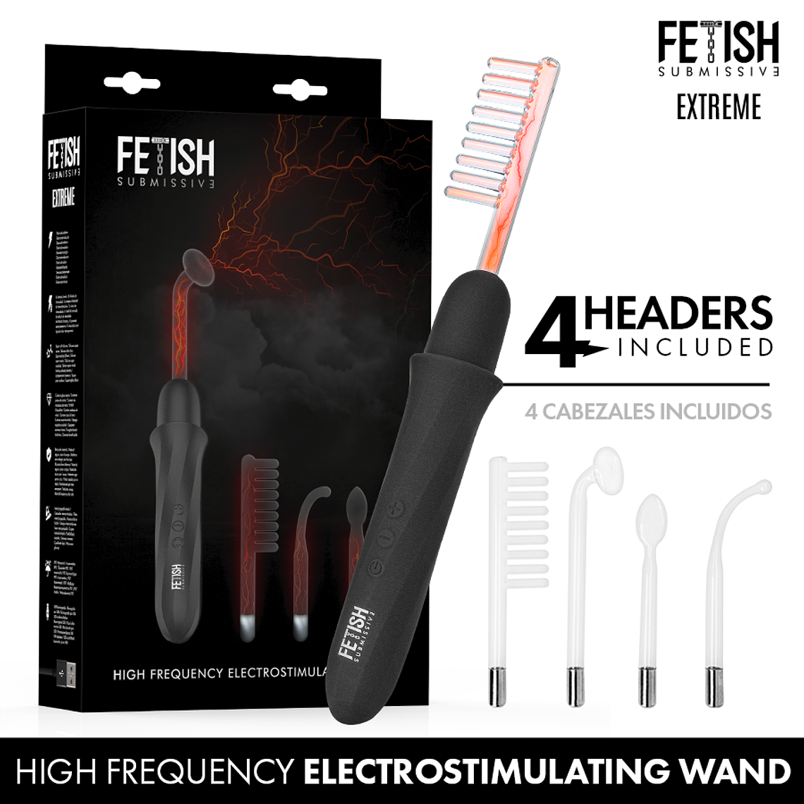 FETISH SUBMISSIVE - HIGH FREQUENCY ELECTROSTIMULATION WAND 1