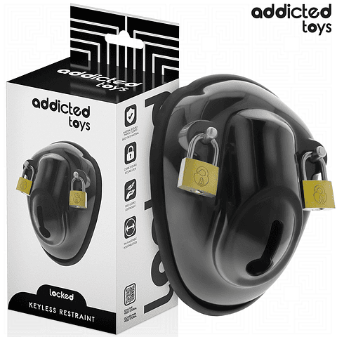 ADDICTED TOYS LOCKED - GAIOLA DE CONTENÇÃO SEM CHAVE PARA PÊNIS 11,5 CM