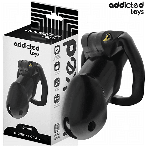 ADDICTED TOYS LOCKED - GAIOLA PENIANA MINDNIGHT CELL, TAMANHO L