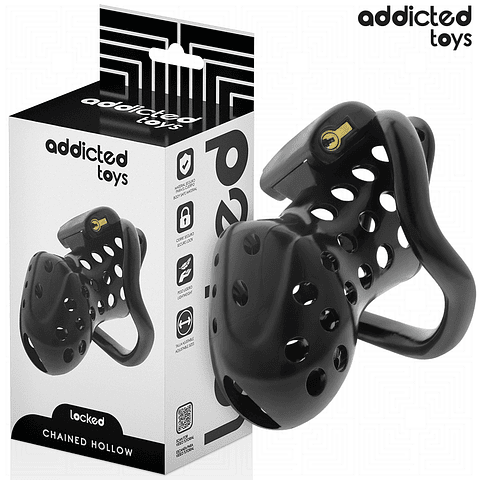ADDICTED TOYS LOCKED - GAIOLA DE PÊNIS OCO COM CORRENTE 10,5 CM