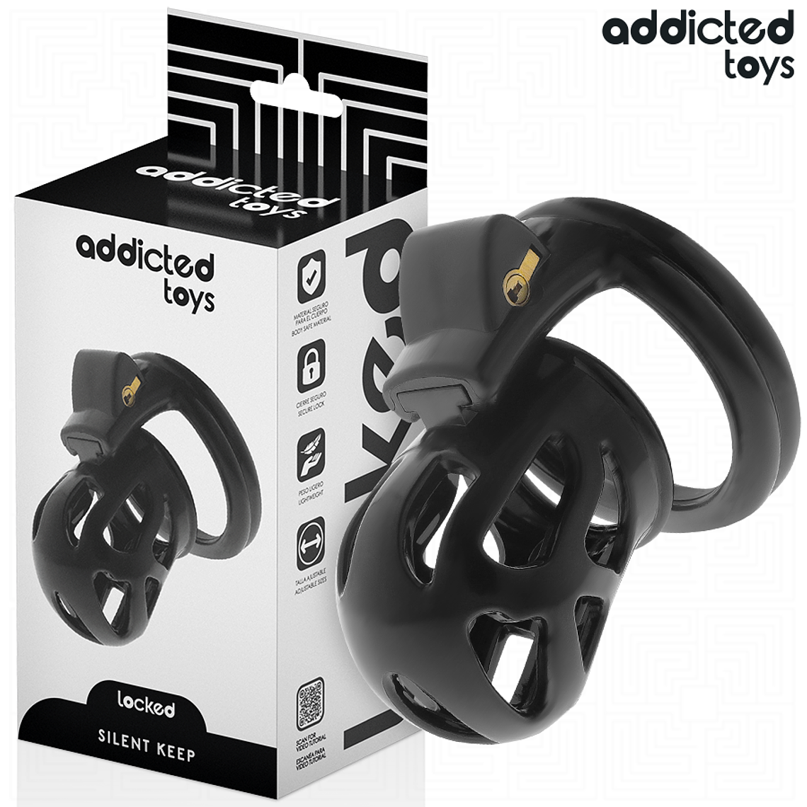ADDICTED TOYS LOCKED - GAIOLA PARA PÊNIS SILENT KEEP 7,5 CM 1