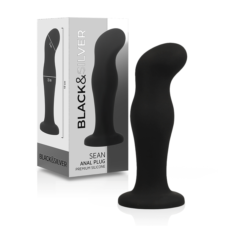 BLACK&SILVER - SEAN PLUG ANAL PREMIUM SILICONE PRETO 1