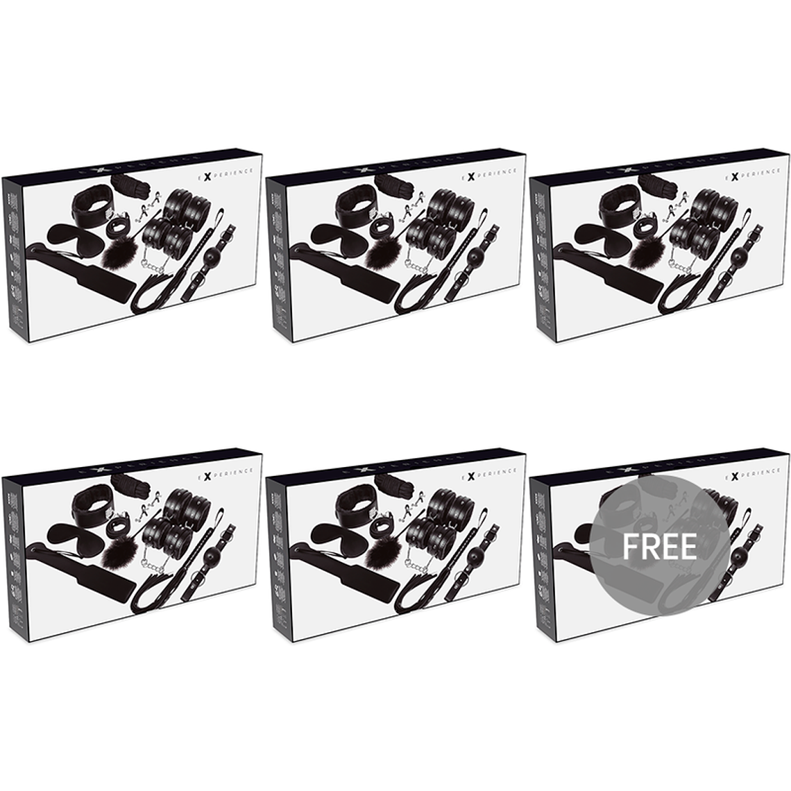 EXPERIENCE - KIT FETISH BDSM SÉRIE PRETA 5+1 GRTIS 1