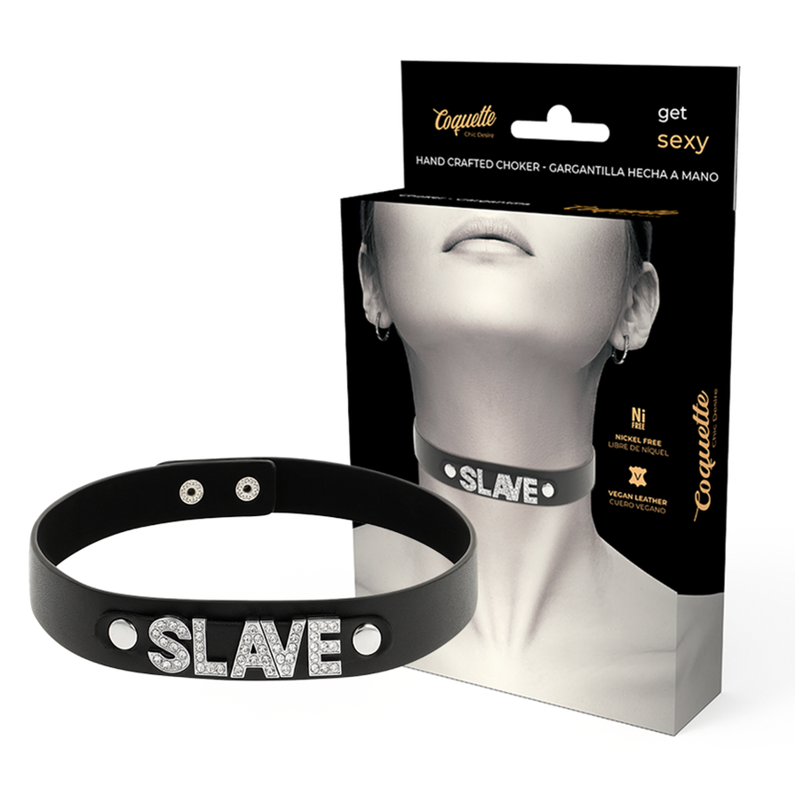 COQUETTE CHIC DESIRE - GARGANTILHA DE COURO VEGANO SLAVE 1