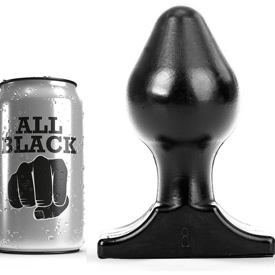 ALL BLACK - PLUG ANAL 16X8 CM 1