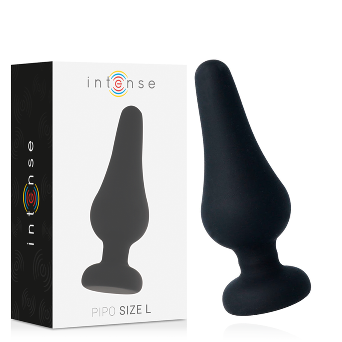 INTENSE - PLUG ANAL PIPO L SILICONE PRETO 13 CM 1