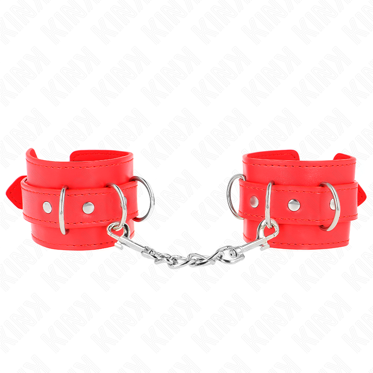 KINK - 3 RETENÇÕES DE PULSO D-RING AJUSTÁVEIS VERMELHO 17,5-25 CM X 6 CM 1