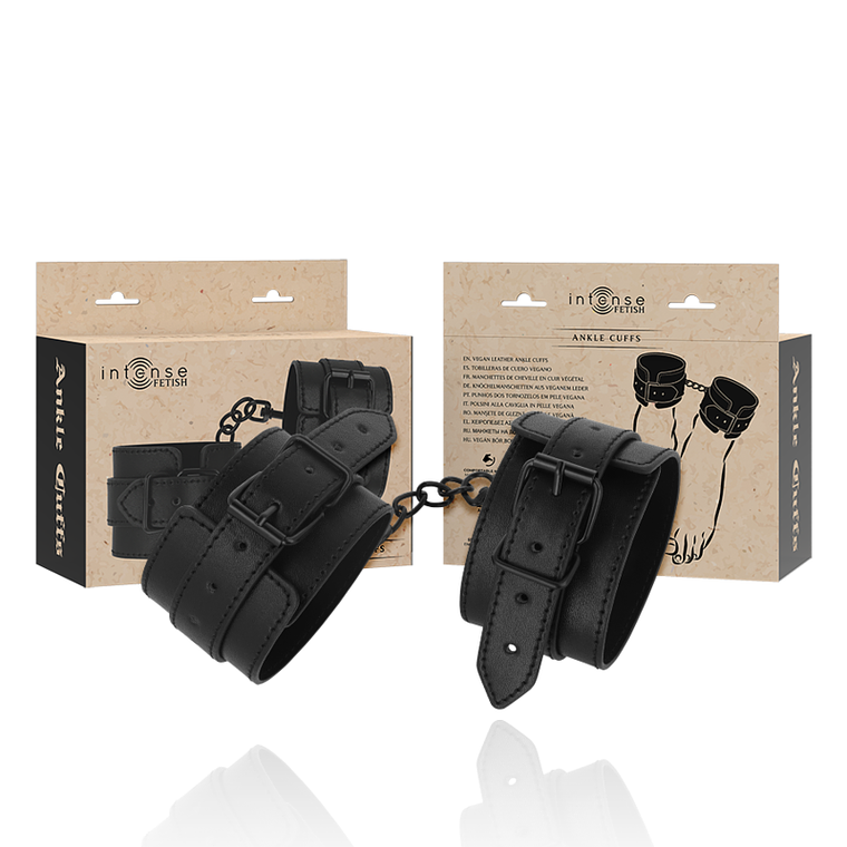 INTENSE - FETISH PUNHOS DE TORNOZELO DE COURO VEGANO 1