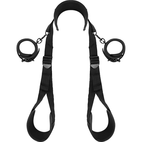 FETISH SUBMISSIVE - POSIÇÃO DE PERNAS ABERTAS COM ALGEMAS DE FORRO DE NOPRENE